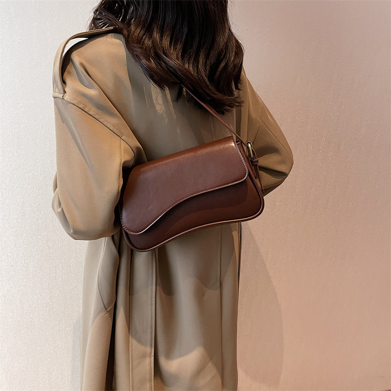 WW Vintage Leder Crossbody-Taschen | Kleine Umhängetasche | Stilvolle Armpit Handtaschen und Geldbörsen