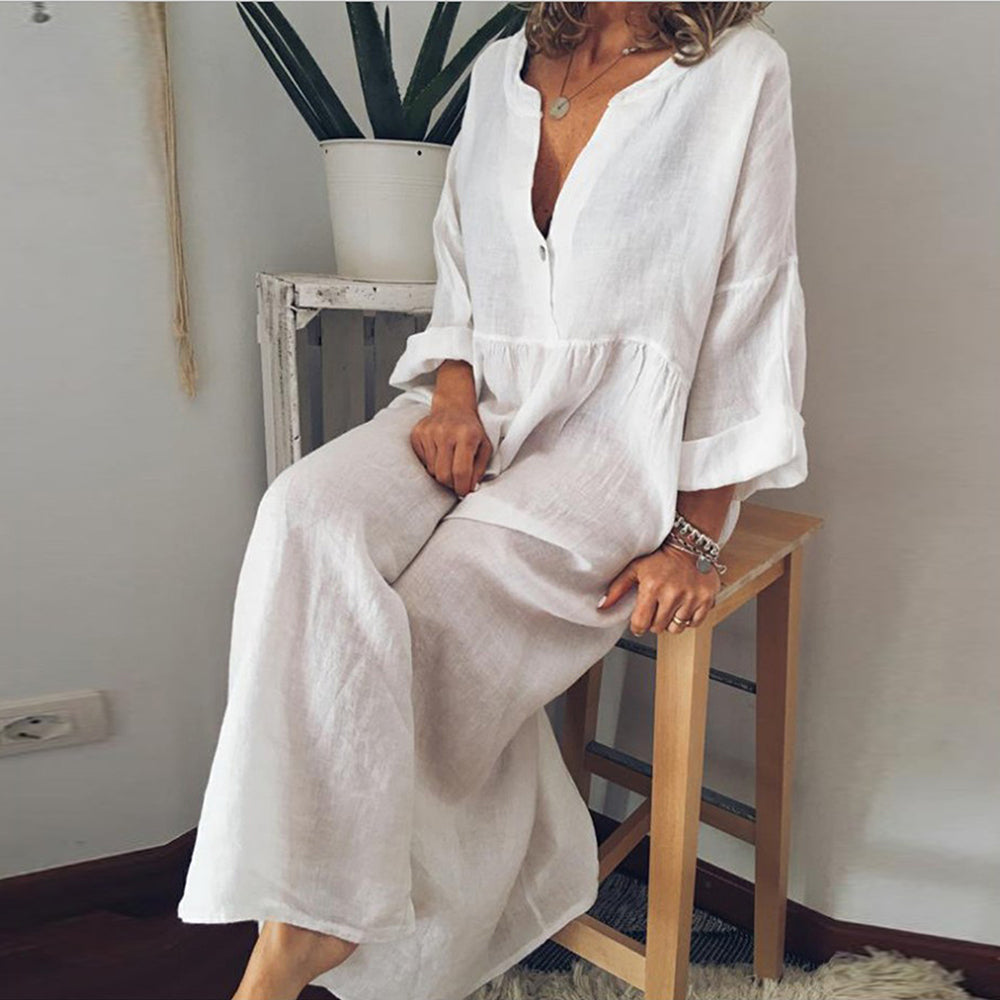 WW | Moreau Lange Kleid mit Transparentem Shirt