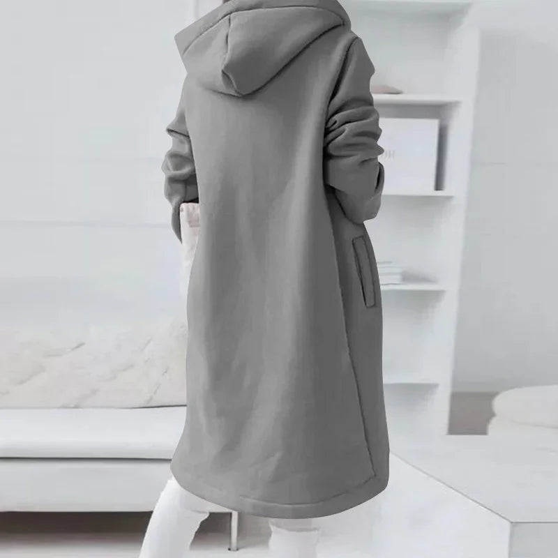 W&W Mode | Kapuzenstrickjacke mit geschwungenem Saum