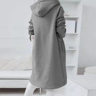 WW | Kapuzenstrickjacke mit geschwungenem Saum