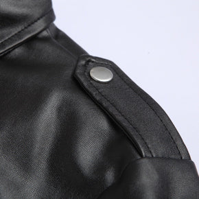 WW | Lederjacke für Herren | Slim Fit | Stehkragen | Winddichte Motorradjacke