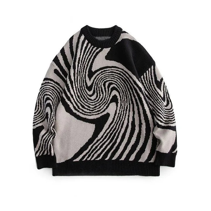 Unisex-Strickpullover im Vintage-Stil aus Baumwollstrick