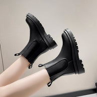 WW Damen Ritterstiefel - Kniehohe Stiefel im Retro-Stil mit robustem Absatz