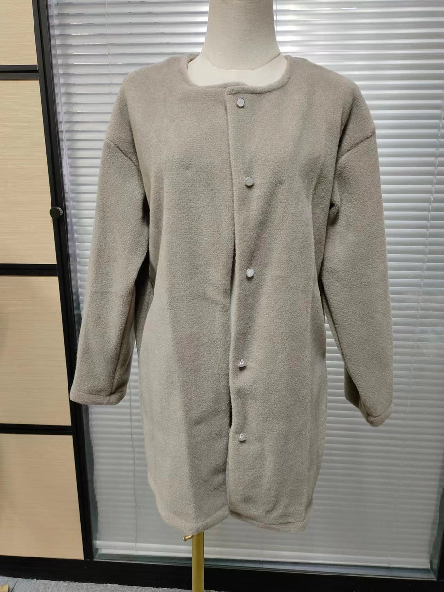 WW Damen Strickjacke | Wollene Freizeitjacke für Frauen: Lange Stricktops Outwear