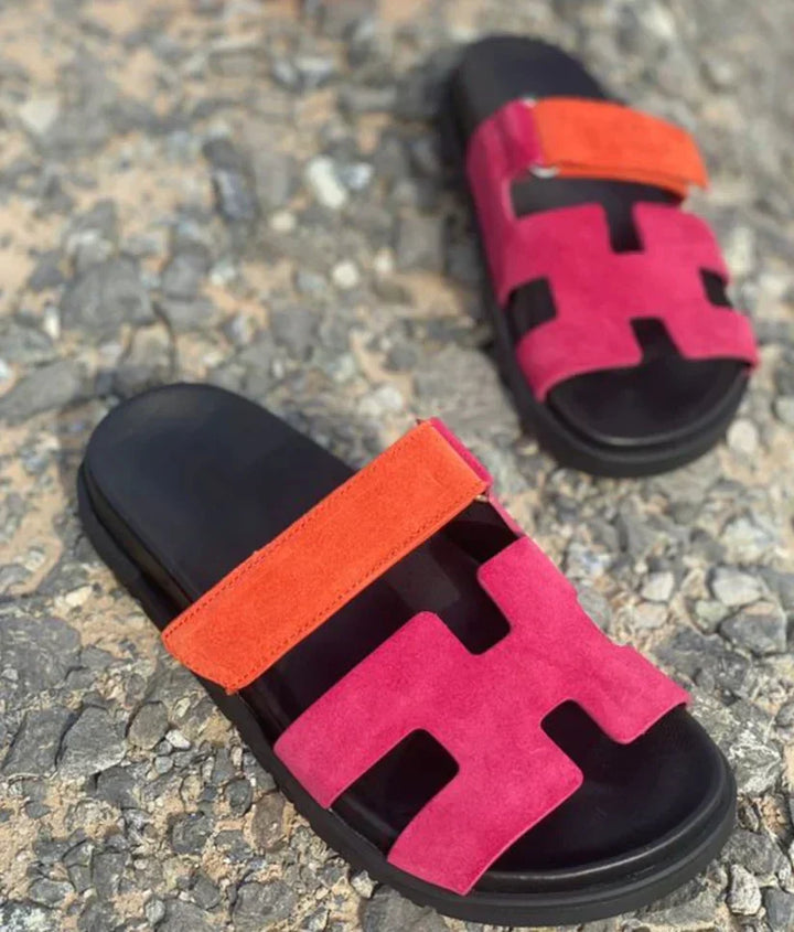 Damen Slip-on-Sandalen mit weichem Material