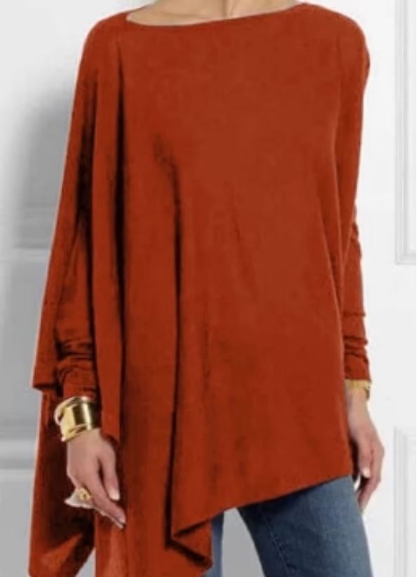 WW | Elegante Poncho Aus Kaschmirmix Mit Asymmetrischem Schnitt