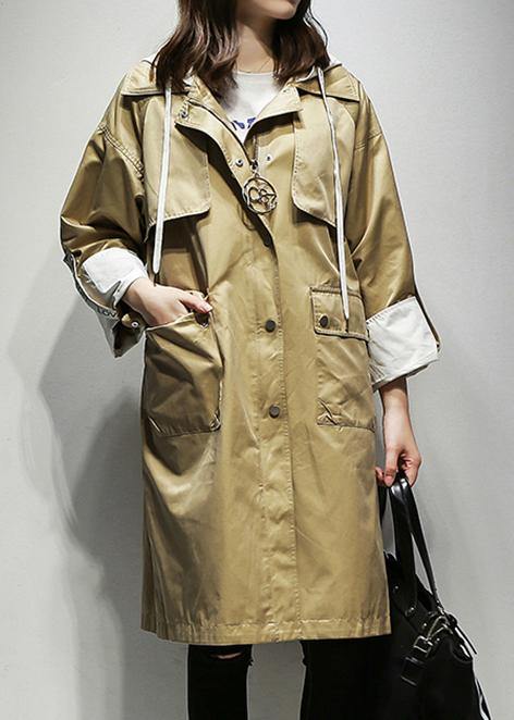 WW | Kapuzenzug Fine Coats Frauen khaki Baumwolle Frauen Mäntel