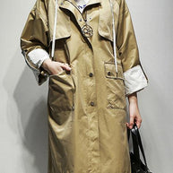 WW | Kapuzenzug Fine Coats Frauen khaki Baumwolle Frauen Mäntel