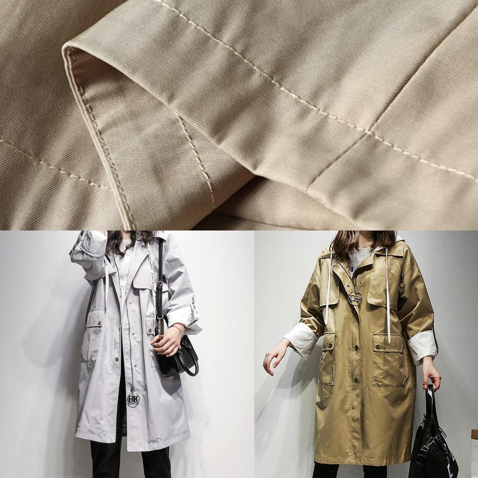 WW | Kapuzenzug Fine Coats Frauen khaki Baumwolle Frauen Mäntel
