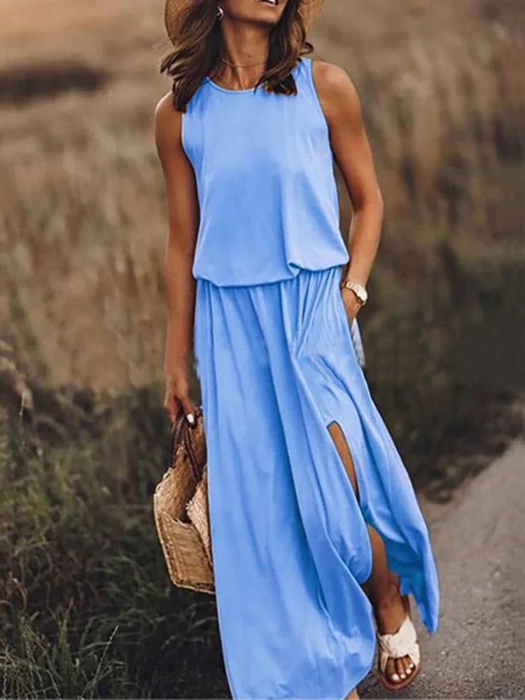 WW | Entspanntes Weißes Maxikleid