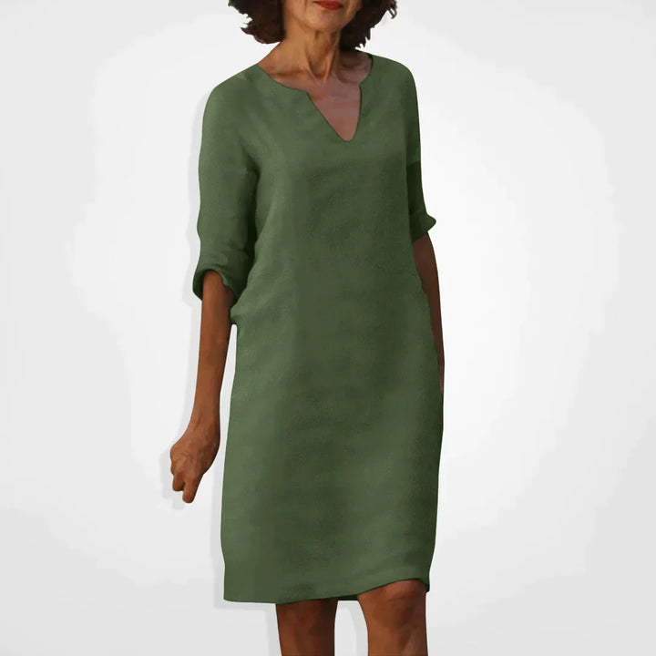 W&W Mode Sommerkleid mit V-Ausschnitt
