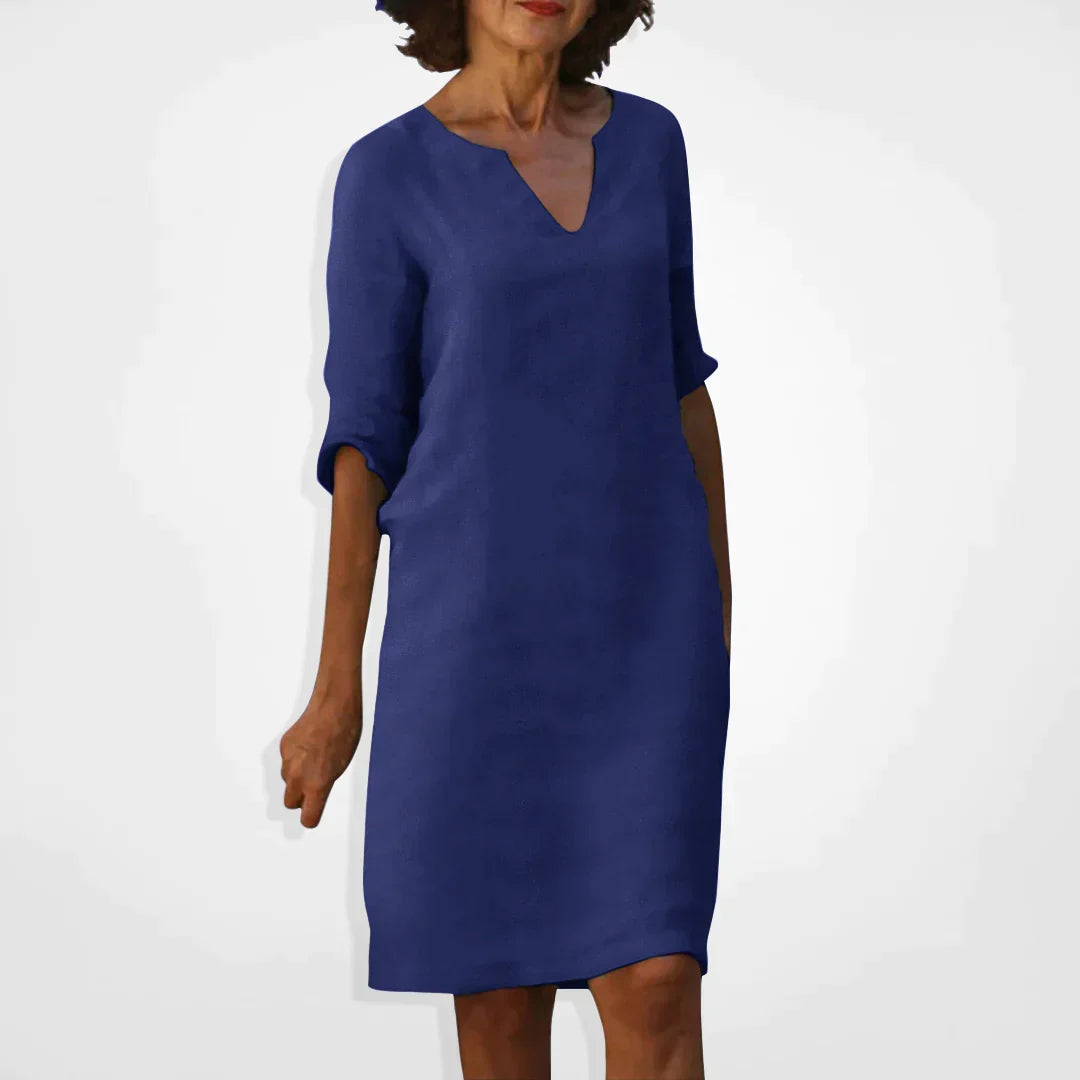 W&W Mode Sommerkleid mit V-Ausschnitt