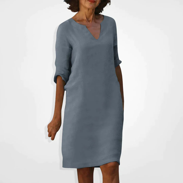 W&W Mode Sommerkleid mit V-Ausschnitt