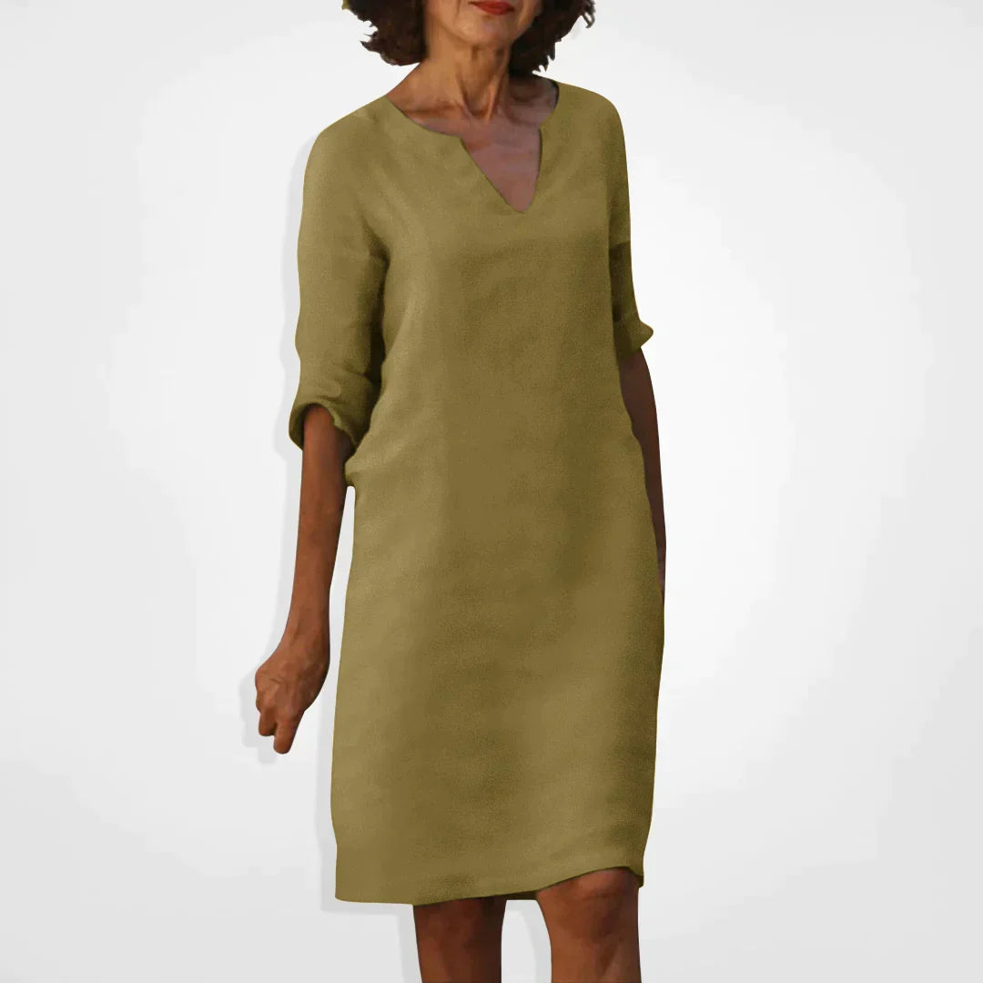 W&W Mode Sommerkleid mit V-Ausschnitt