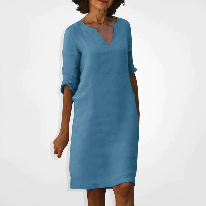 W&W Mode Sommerkleid mit V-Ausschnitt