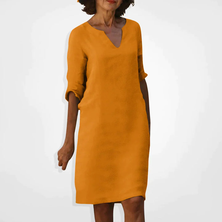 W&W Mode Sommerkleid mit V-Ausschnitt