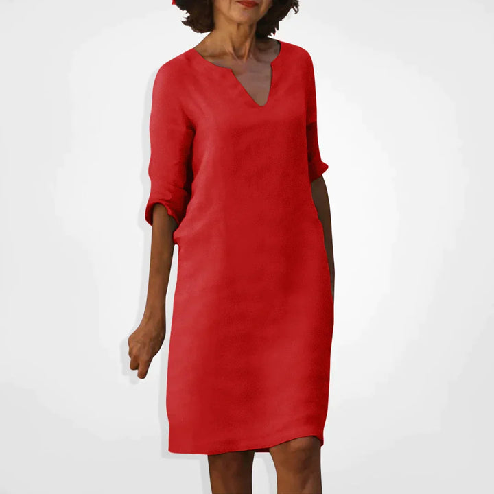 W&W Mode Sommerkleid mit V-Ausschnitt