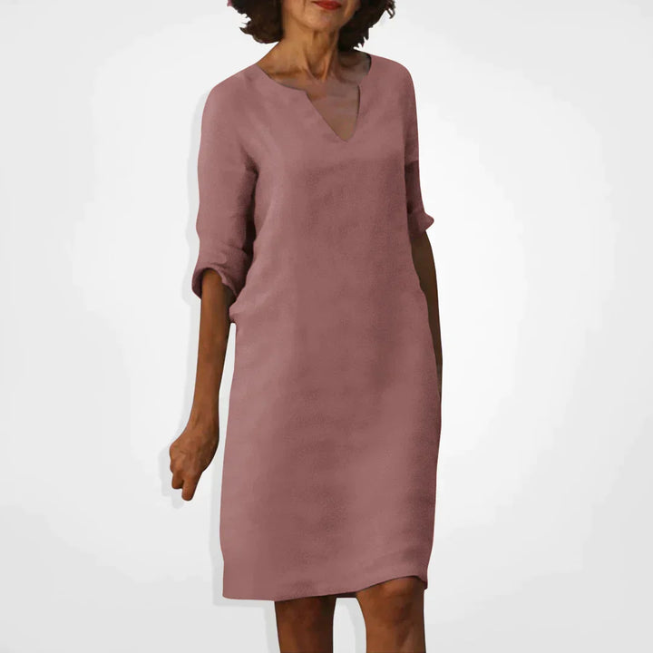 W&W Mode Sommerkleid mit V-Ausschnitt