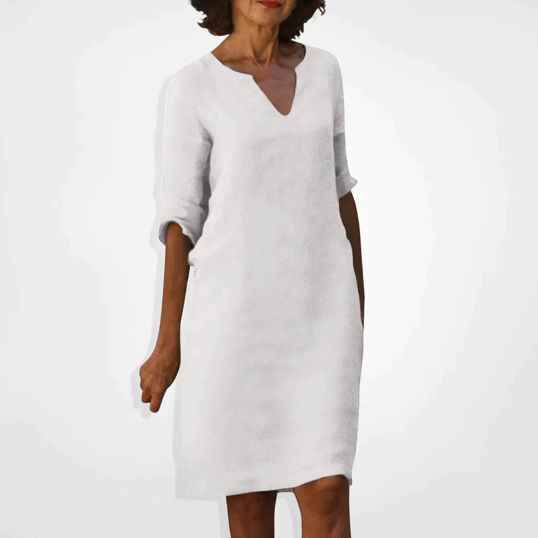 W&W Mode Sommerkleid mit V-Ausschnitt