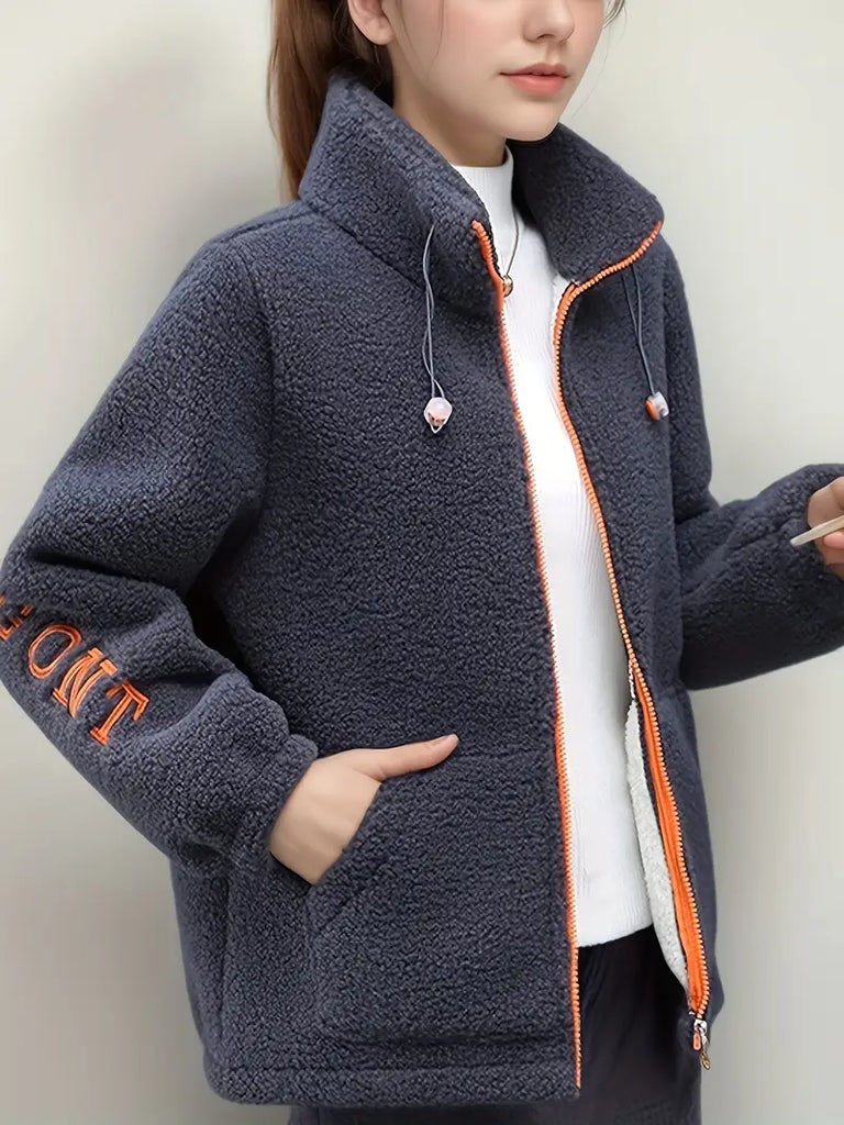 WW | Plusjacke Kunstleder Lammfell