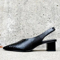 WW | Stilvolle und Bequeme Croco Slingback Pumps für Damen