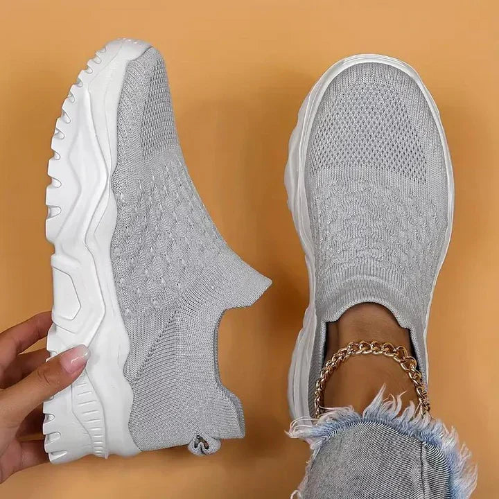 W&W Mode | Slip on Damen Sneaker Atmungsaktiv & Orthopädisch