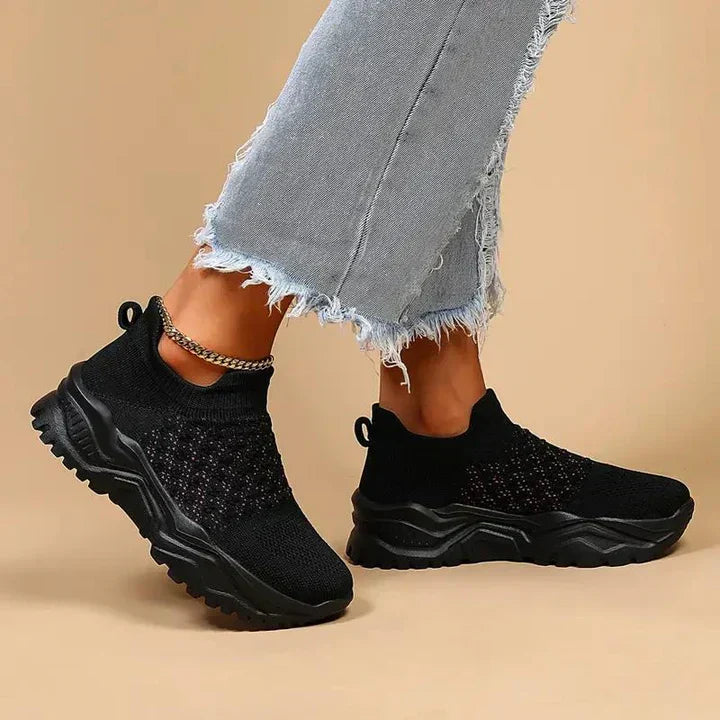 W&W Mode | Slip on Damen Sneaker Atmungsaktiv & Orthopädisch