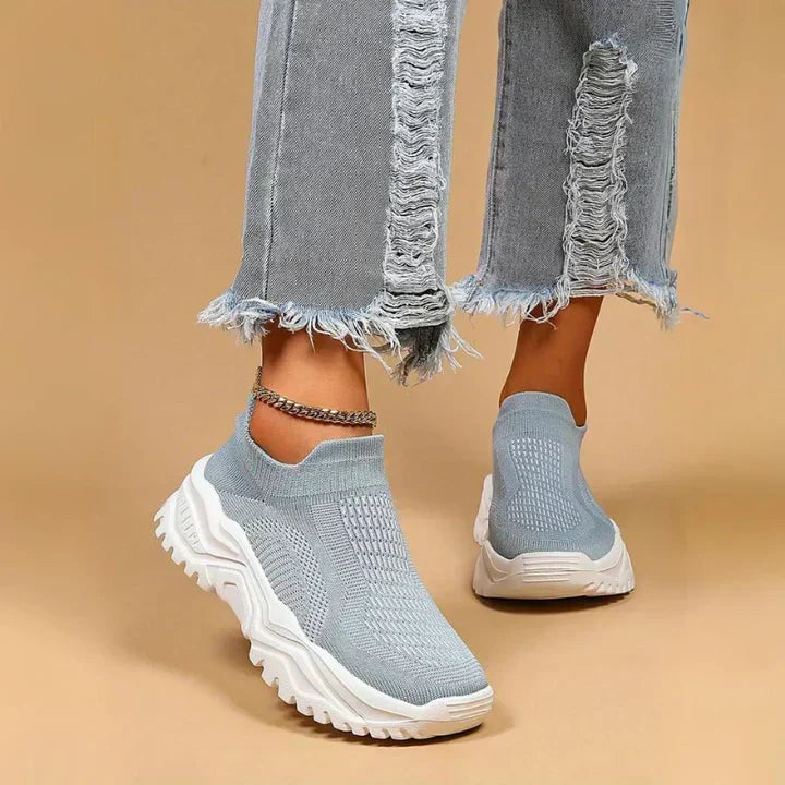 W&W Mode | Slip on Damen Sneaker Atmungsaktiv & Orthopädisch