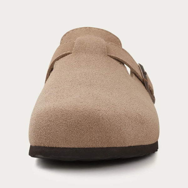 Wolff | aus Wildleder Slip On Kork Sohle Pantoletten Herrenschuhe