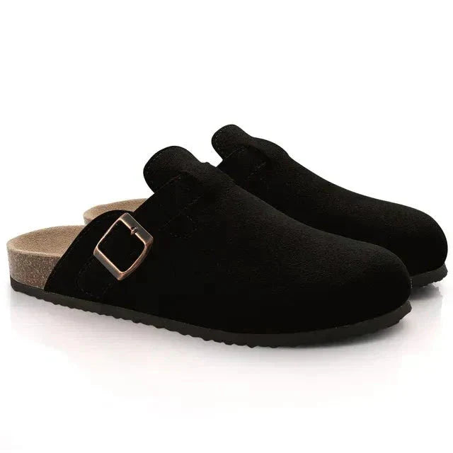 Wolff | aus Wildleder Slip On Kork Sohle Pantoletten Herrenschuhe