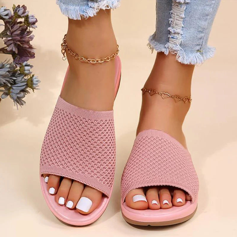 W&W Mode - Flache Sandalen für drinnen und draußen