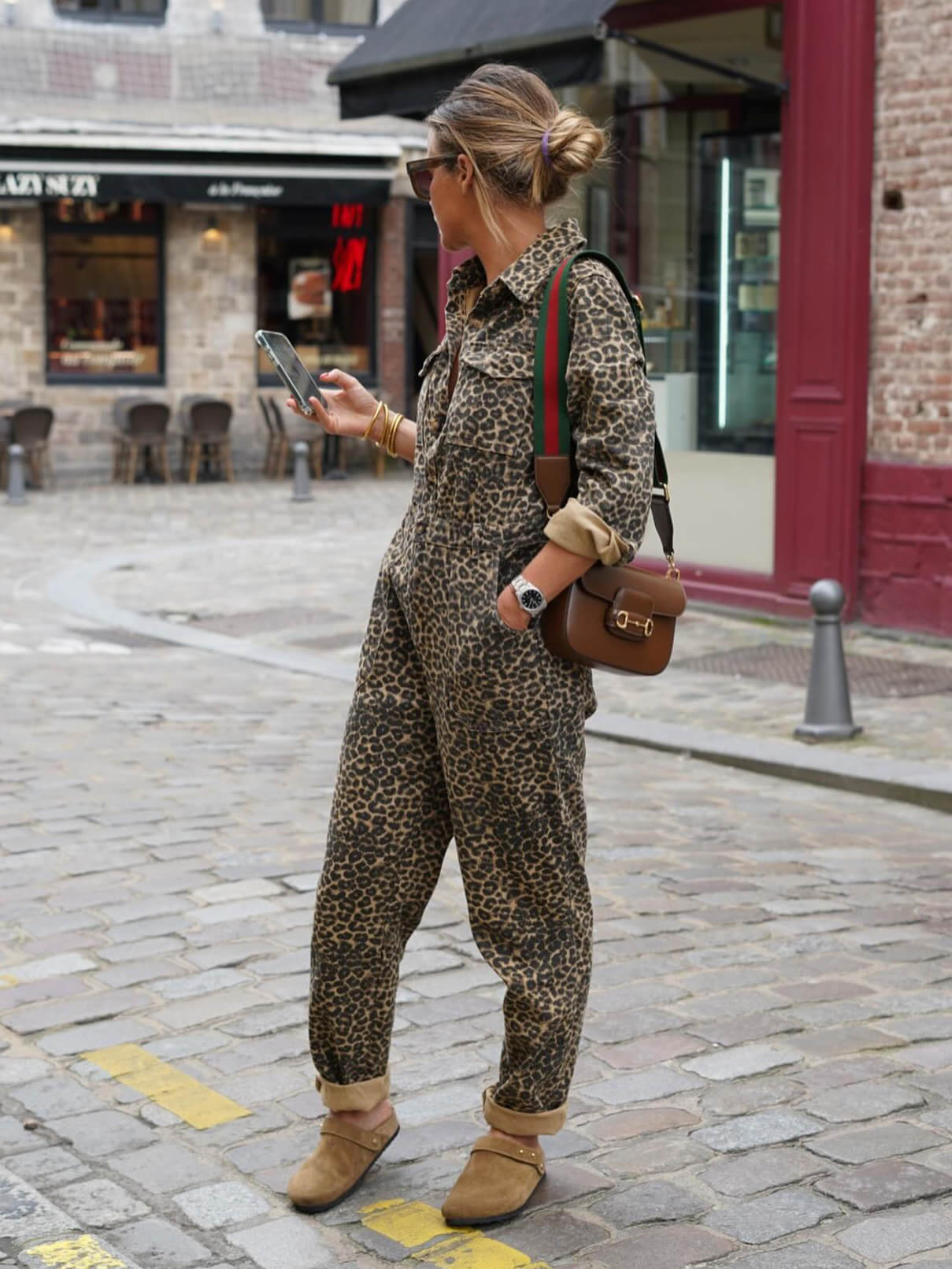 WW | Druck Langarm Jumpsuit