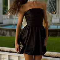 WW | Elegantes Trägerloses Partykleid Für Frauen