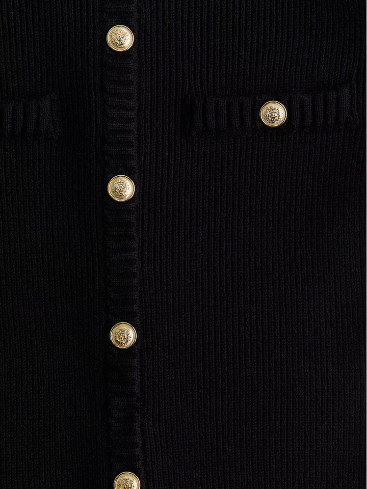 W&W Mode | Rippstrickkleid Mit Knöpfen Und Brusttaschen