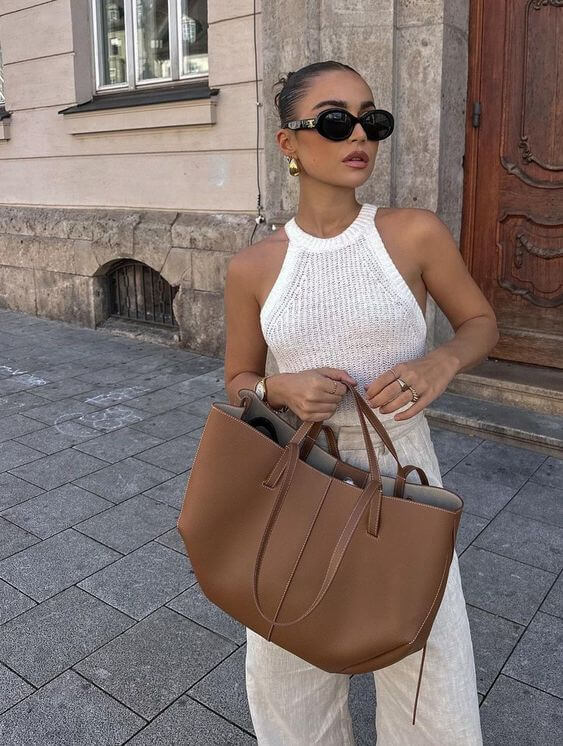WW | Luxuriöse Leder Shopper