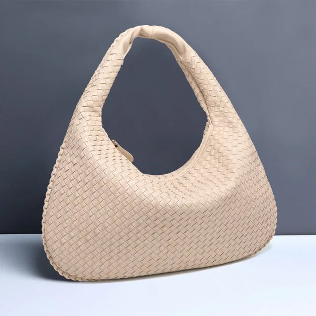 WW - Vintage Umhängetasche damen | Geflochtene Handtasche mit Reißverschluss im Sale