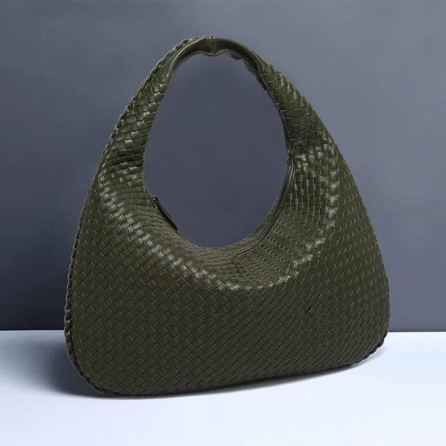 WW - Vintage Umhängetasche damen | Geflochtene Handtasche mit Reißverschluss im Sale