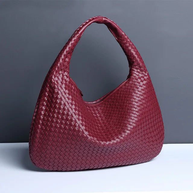 WW - Vintage Umhängetasche damen | Geflochtene Handtasche mit Reißverschluss im Sale