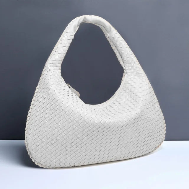WW - Vintage Umhängetasche damen | Geflochtene Handtasche mit Reißverschluss im Sale