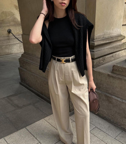 WW - Eleganter Damen Gürtel mit goldener Schnalle
