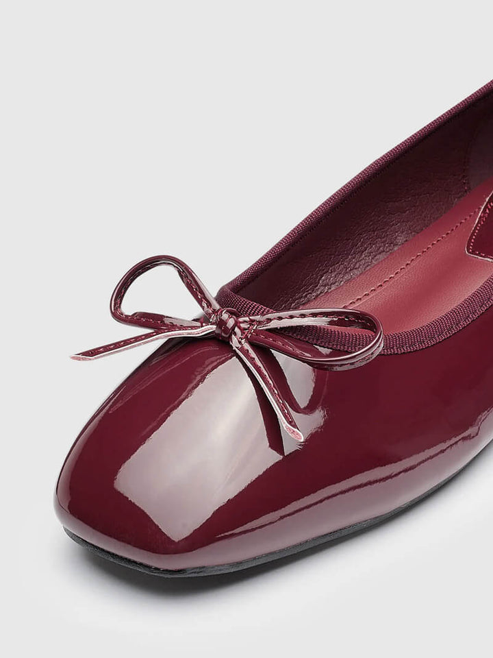 W&W Mode | Ballerinas Mit Glänzender Lederverarbeitung Und Charmanter Schleife