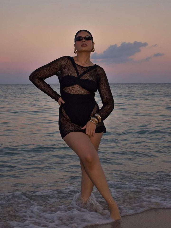 W&W Mode - Transparentes Minikleid | Sexy Elegantes Sommerkleid