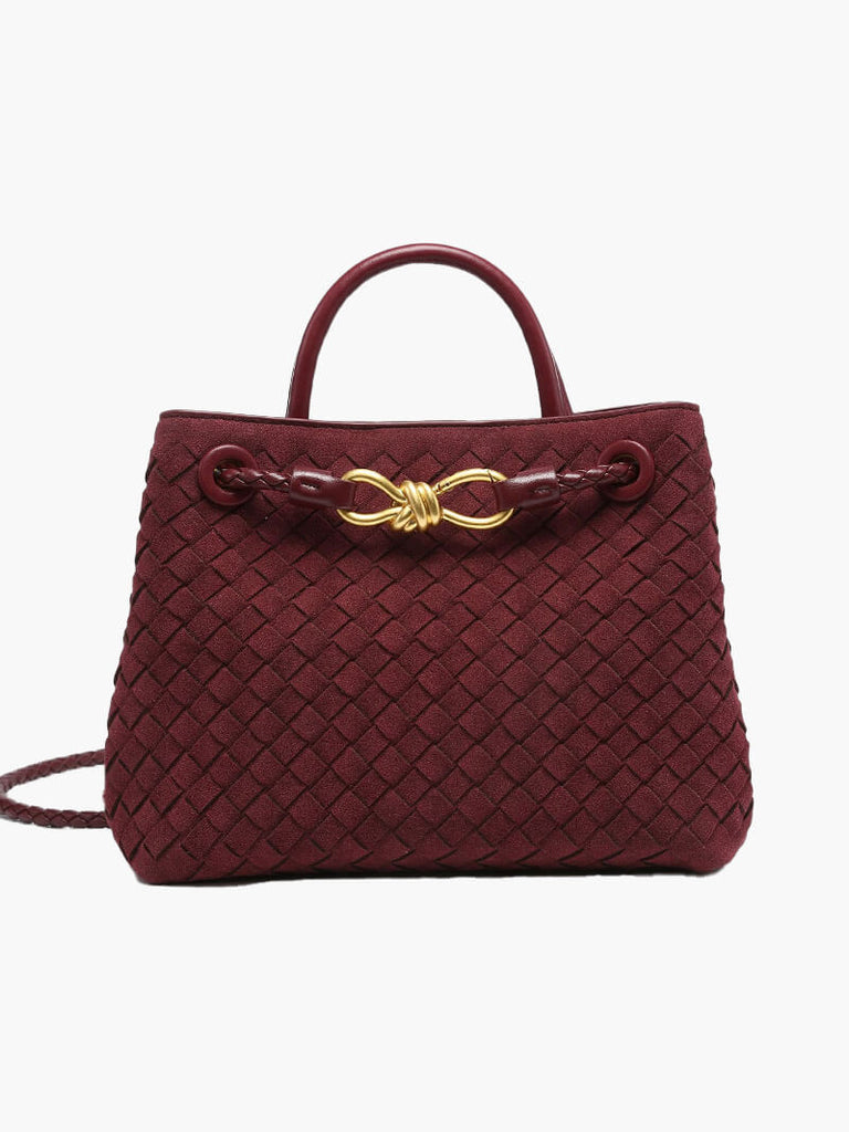 WW | Geflochtene Damen Tasche Aus Wildleder