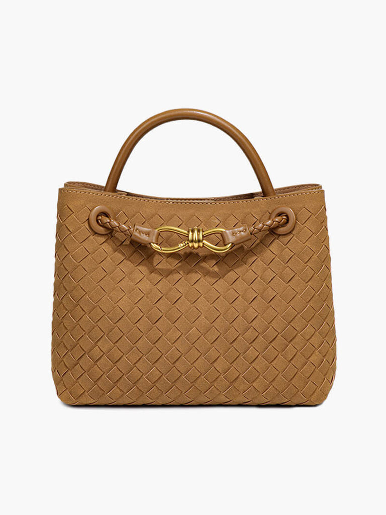 WW | Geflochtene Damen Tasche Aus Wildleder