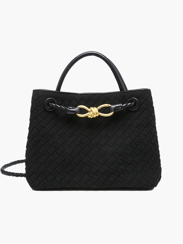 WW | Geflochtene Damen Tasche Aus Wildleder