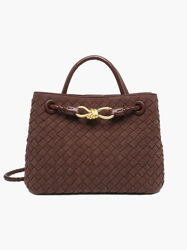 WW | Geflochtene Damen Tasche Aus Wildleder