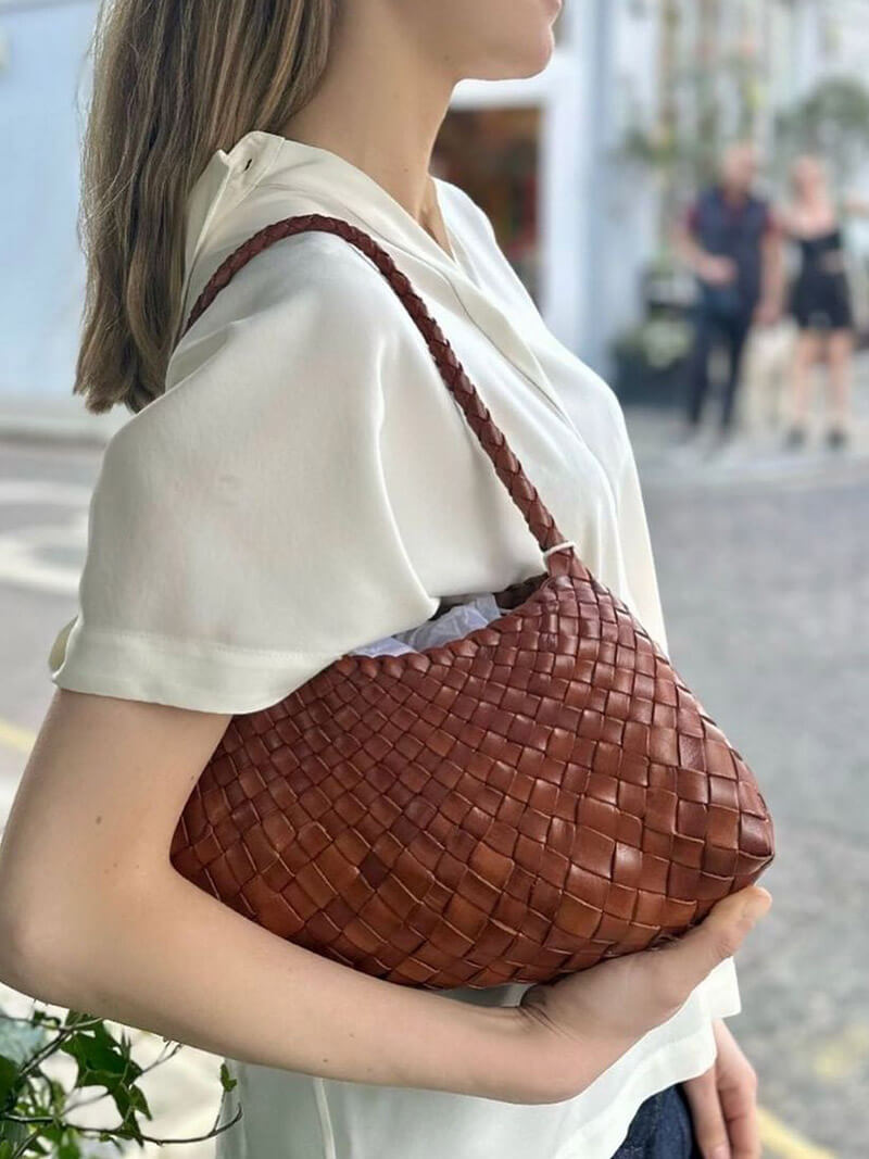 WW | Schultertasche Mit Geflochtenem Design
