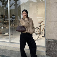 WW | Schultertasche Mit Geflochtenem Design