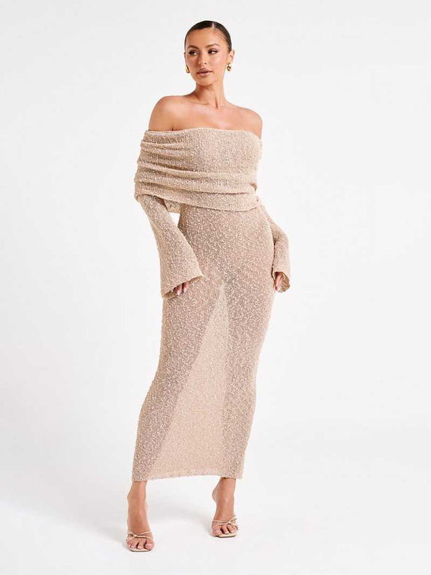 WW | Off-shoulder Maxi-Kleid für Damen