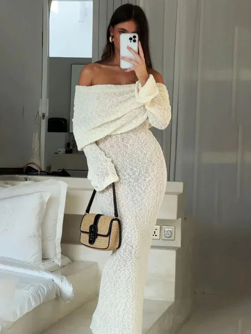 W&W Mode | Off-shoulder Maxi-Kleid für Damen